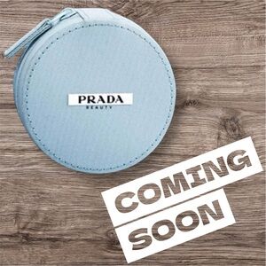 Prada Beauty Limited Edition Blue Round Cosmetic Case